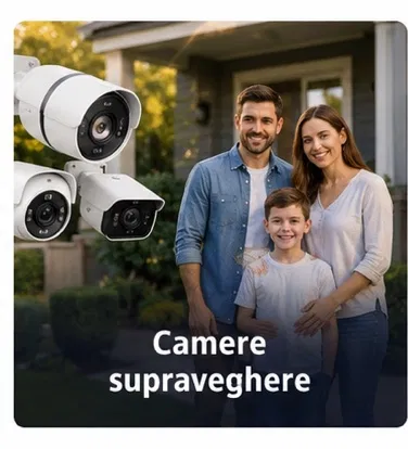 Cameră de supraveghere montată pe perete exterior