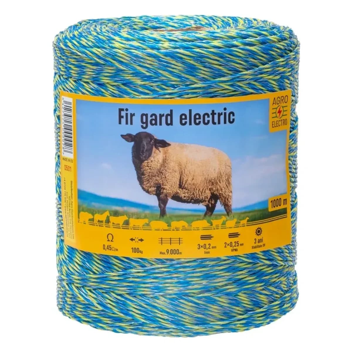 Fir gard electric 1000 m, 100 kg, 0,45 Ω/m