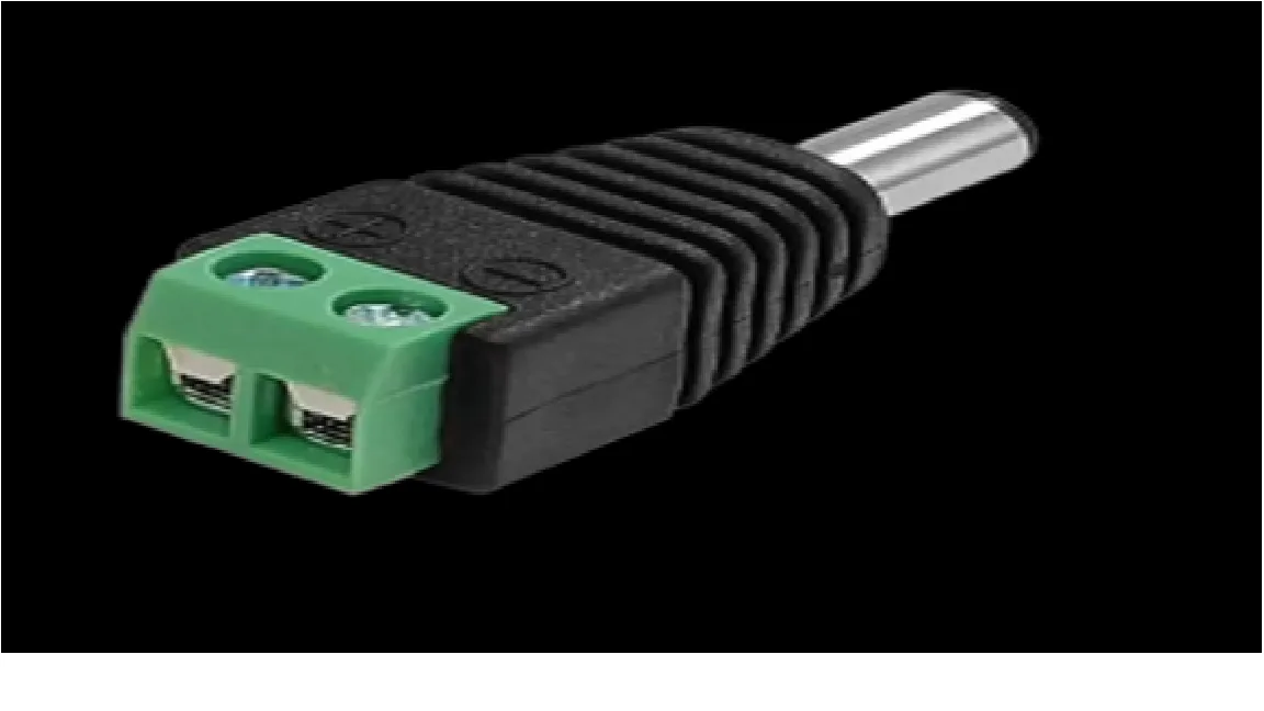Mufă alimentare tată DC 5,5×2,1 mm cu șurub, 12 V