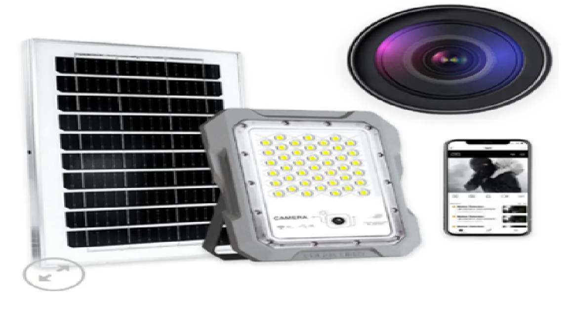 Proiector LED solar 100W cu cameră 1440P Wi-Fi ClassLights