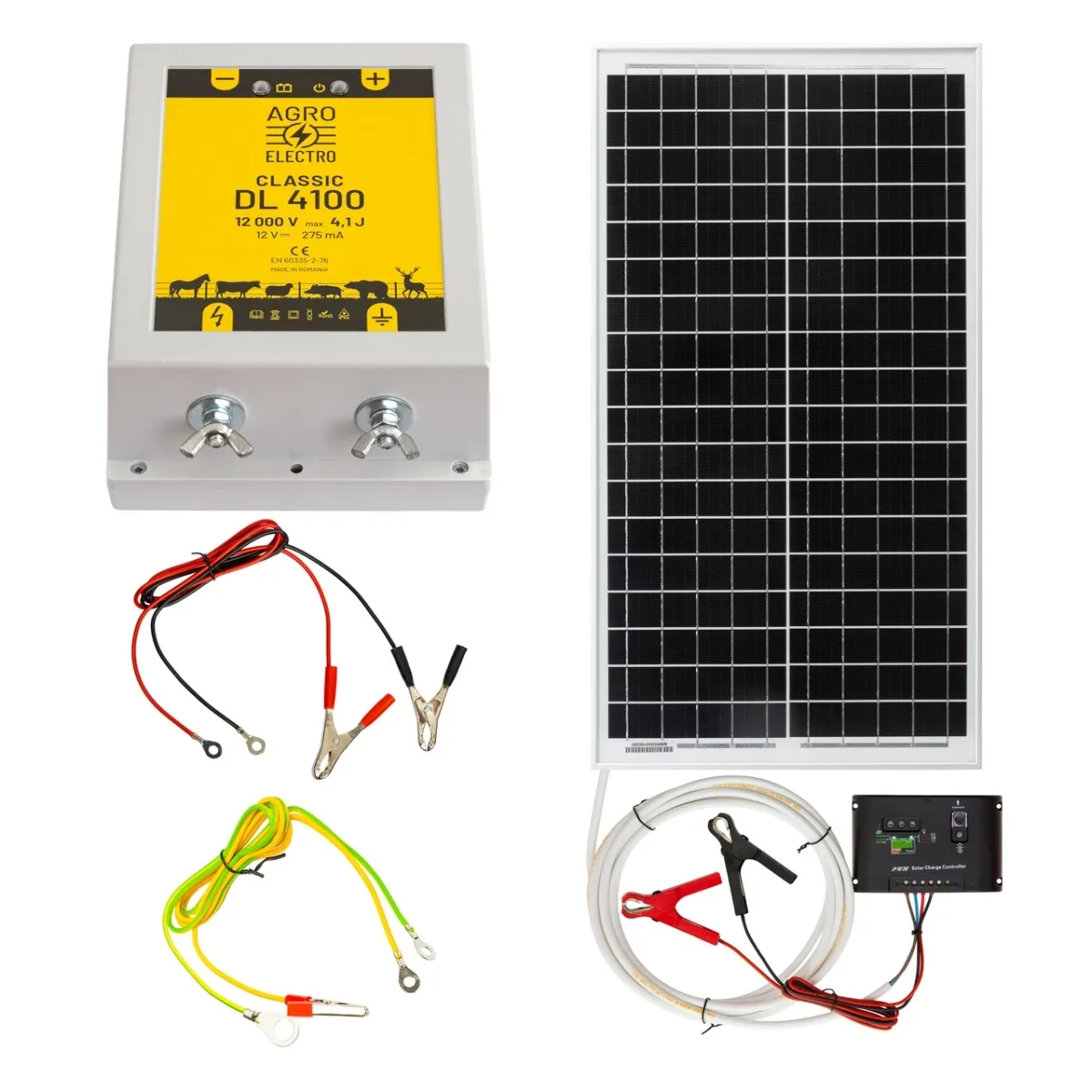 Sistem gard electric Classic DL 4100, 4,1 J, cu panou solar 30 W