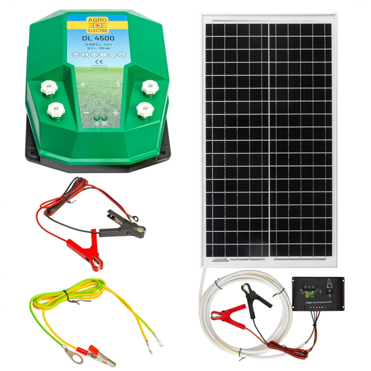 Sistem gard electric compact DL 4500, 4,5 J, cu panou solar 30 W
